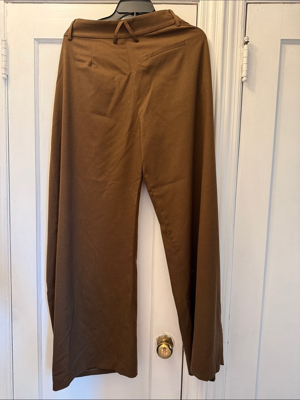 Zara women's Brown/olive wide leg Pleated pants size medium - Picture 3 of 4